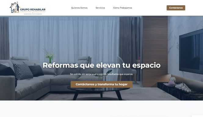 Captura de pantalla del sitio web Vivir con Coraje